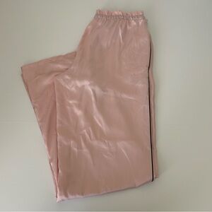 Victoria' Secret Light Pink Black Stripe Elastic Waist Draw Cord Pajama Pants S